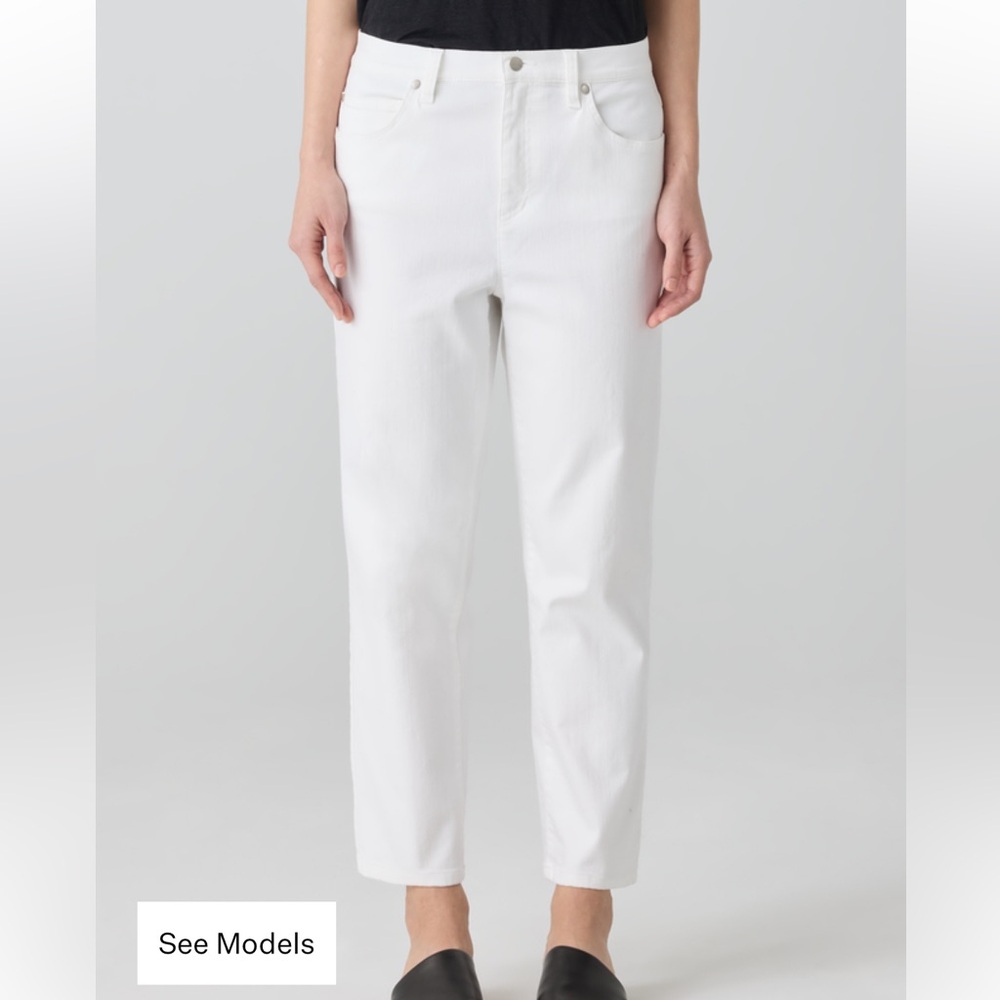 Eileen Fisher Garment-Dyed Organic Cotton Denim, size 16